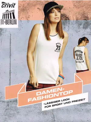 Produktbild von Crivit Damen Fashiontop Weiß M