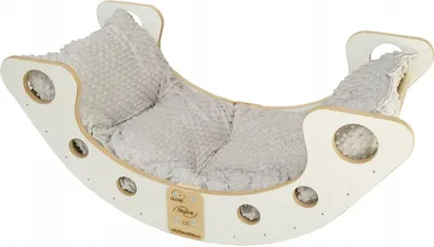 Produktbild von Skyline Kletterbogen Klettergerüste Kletterdreieck Baby Kletterwippe Holzbogen für Kinder Montessori Lack Klappbar Weiß, mod.B, 100x50x43cm, Grau