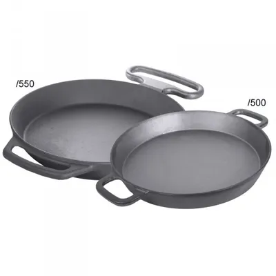 Produktbild von CONTACTO Eisenguss-Riesenpfanne mit zwei angegossenen Griffen, Höhe: 70 mm