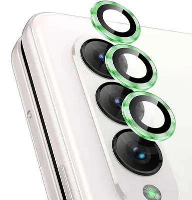 Produktbild von Für Samsung Galaxy Z Fold5 5G Schutzglas Kamera Linse Hart Glas H9 Grün