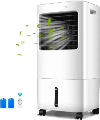 Produktbild von GOPLUS 20L 3-in-1 Luftkühler mit Wasserkühlung, Luftkühlventilator mit Luftbefeuchter, 3 Geschwindigkeiten, LED-Display, Ventilator