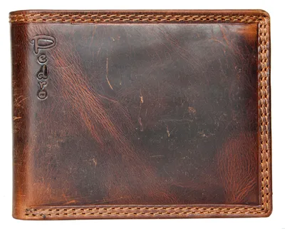 Obrázok produktu pre Celokožená pánska peňaženka z brúsenej pevnej hovädzej kože Vintage s ochranou údajov na karte (RFID)
