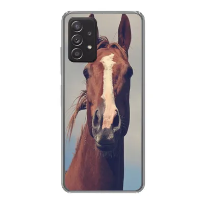 Produktbild von MuchoWow® Handyhülle Schutzhülle Hülle für Samsung Galaxy A33 5G Pferd - Wolken - Porträt Silikon Softcase Handy Hülle - Kartenhalter