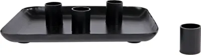 Obrázok produktu pre Kovový podnos na sviečky - čierny - so 4 magnetickými držiakmi na sviečky