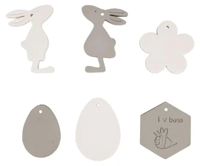Produktbild von Silikon-Gießform Rayher Osterfreunde + Biene, 26x14,5cm, 6 Formen, Grau