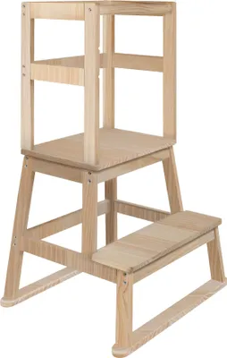 Produktbild von BOMI® Vario Lernturm Kinder Schemel Swubi aus Holz I Lerntower für Kinder ab dem Stehalter | Tower Küche Kindermöbel Bad Learning Tower I mehr Sicherheit bei Kindererziehung …