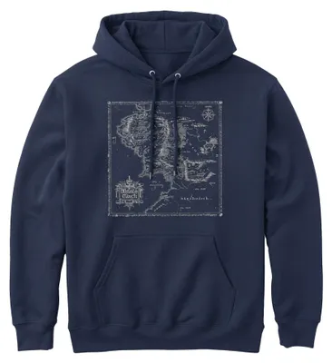 Produktbild von Lord Of The Rings - "Map of Middle Earth" Kapuzenpullover für Herren/Damen Uni TV36306 (XL) (Marine)
