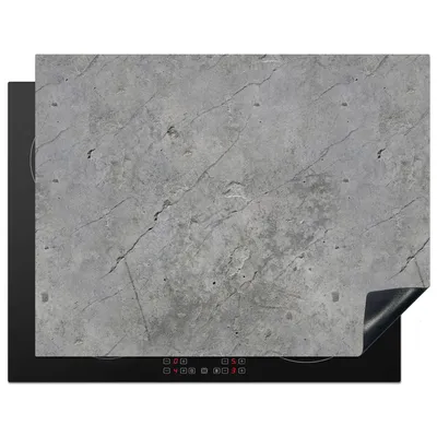 Produktbild von KitchenYeah© Herdabdeckplatte Muster - Beton - Alt , 77x59cm, Küche Deko, Glaskeramikkochfeld Herdabdeckung, Abdeckplatte fùr Kochfeld