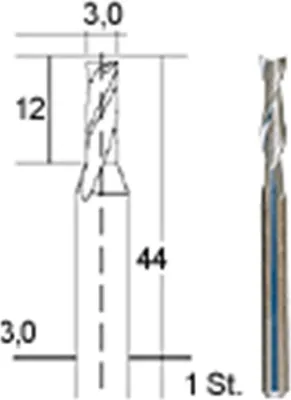 Produktbild von Proxxon Hartmetall-Multifräser Durchmesser 3 mm für Metall Glas Kunststoff