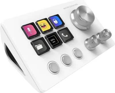 Zdjęcie produktu dla Mars Gaming MSDTWOW, Biały, 9 przycisków, Przyciski, Obrotowy, 132 mm, 81 mm, 61 mm