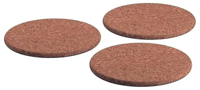 Obrázek produktu pro Podtácky z korku, průměr 19 cm - sada 3 kusů