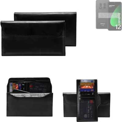 Produktbild von K-S-Trade Handy Hülle kompatibel mit Ulefone Note 15 Schutz Hülle Tasche Schutz Case Handytasche Kunstleder schwarz, 1x