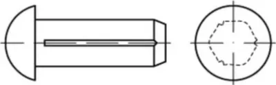 Produktbild von Reyher  Halbrundkerbnägel DIN 1476 Stahl 3 x 15 014760009030015 (500 Stück)