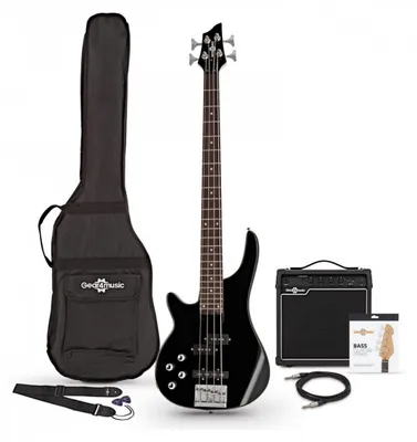 Produktbild von E-Bass Set Bassgitarre Set - Linkshändig - 4 Saiten - 15 W Verstärker