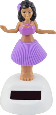 Produktbild von Armaturenbrett Wackelfigur Hula lila Frau Solar Hawaiian Hula Girl tanzend