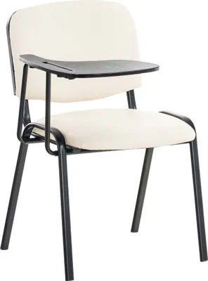 Produktbild von CLP Stuhl Ken mit Klapptisch Kunstleder mit gepolsterter Sitzfläche creme