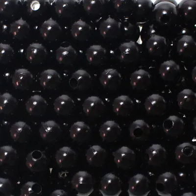 Produktbild von 250 Kunstperlen 8mm Perlen Wachsperlen Dekoperlen Bastelperlen Loch Kunstperlen, Farbe:schwarz
