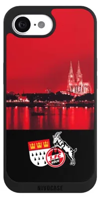 Produktbild von NIVOCASE Handyhülle für Apple iPhone 17e  Hülle NIVOpure Case Schwarz 1. FC Köln Offizielles Lizenzprodukt Skyline