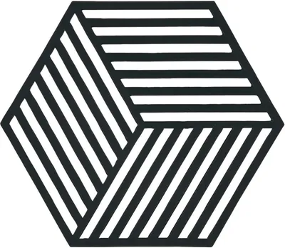 Obrázek produktu pro Zone Denmark Pánev podtácek Hexagon - Black - 16 x 14 cm