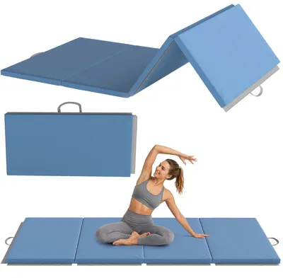 Produktbild von Trainingsmatte Faltbare Fitnessmatte 240 x 120 x 5 cm Hellblau