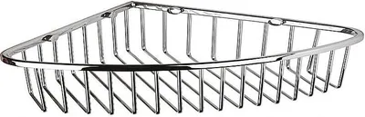 Produktbild von BYTRO Eckseifenkorb Messing Chrom poliert 205x265x40 mm für Bad & WC >> zum Bohren