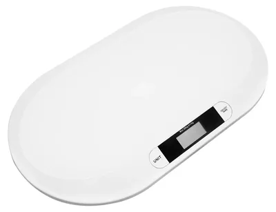 Produktbild von Digitale Baby- und Tierwaage - Multifunktionswaage - 20 kg Tragkraft - Präzisions-Wägezelle - 3 Gewichtseinheiten - Rutschfester Boden - LCD-Display - Weiß