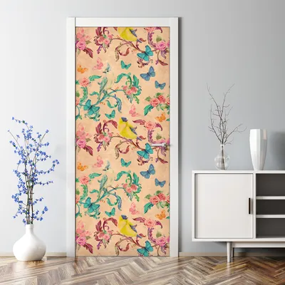 Produktbild von Dekorative Türposter Aufkleber selbstklebend Klebefolie Abnehmbarerdeko Tropische Palmen 70 x 200 cm