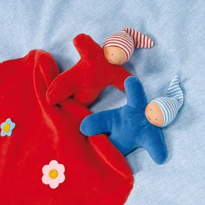 Produktbild von Käthe Kruse Baby Spielmatte blau - Spieldecke Sonne Mond Sterne 100x100cm