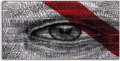 Produktbild von Coloray Canvas 120x60  Wandbild Leinwand Bilder Wand Kunst Bild Augenskizze Graffiti