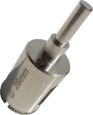 Produktbild von Fliesenbohrer Ø 26mm Glasbohrer Diamantbohrer Steinbohrer Kernbohrer Bohrkrone Hohlbohrer Diamantbohrkrone Marmorbohrer  Bohrer BOHRFUX