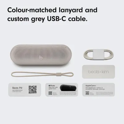 Produktbild von Beats Pill x Kim Kardashian Tragbarer Bluetooth Lautsprecher Hellgrau