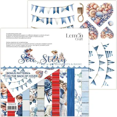 Image de Sea Story • Bloc de papier pour scrapbooking 20 x 20 cm • Lemoncraft