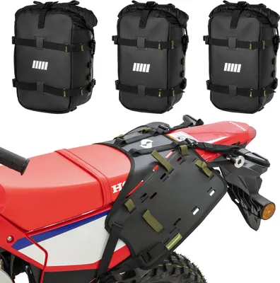 Obrázek produktu pro SCHNORR BagHub + boční brašny sada 3 měkkých brašen na motocykl 42 L - kompatibilní s Honda CRF 300 L