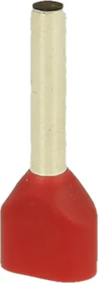 Image de Embouts TWIN isolés, taille L, code couleur WE, section 2 x 1,5 mm² rouge - 1 pièce