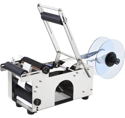 Immagine prodotto di VEVOR MT-50 Etichettatrice semiautomatica per bottiglie rotonde - etichettatrice regolabile per bottiglie con diametro 12-90 mm, fino a 50 bottiglie