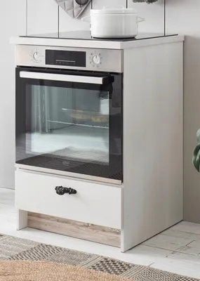 Produktbild von Herdumbauschrank "Rovola" in weiß Pinie Landhaus Küche Unterschrank 60 cm, Soft-Close