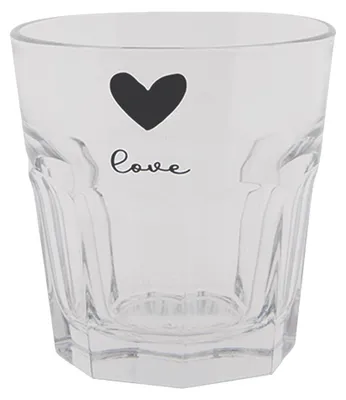 Immagine prodotto di Bicchiere d'acqua Clayre & Eef 180 ml vetro cuore