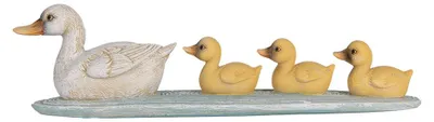 Obrázek produktu pro Clayre & Eef Dekorativní figurka kachna 26x6x7 cm bílá žlutá plastová