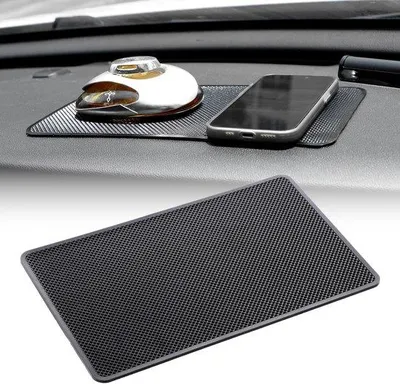 Immagine prodotto di Tappetino antiscivolo per auto, PU, 27×15 cm, universale, per decorazioni auto, occhiali, cellulari, chiavi