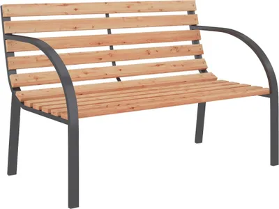 Produktbild von vidaXL Ławka ogrodowa 120 cm drewno i żelazo
