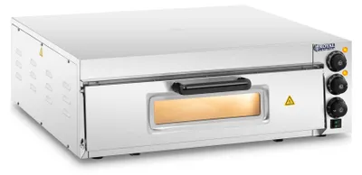 Produktbild von Expondo Royal Catering Elektro-Pizzaofen - 1 x 60 cm - 1 Kammer - 3000 W - 230 V - manuell - Glastür -