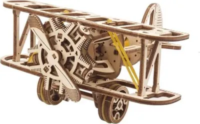 Produktbild von Ugears Mechanisches Modell Eines Mini-doppeldeckers Aus Holz Golden Golden One Size