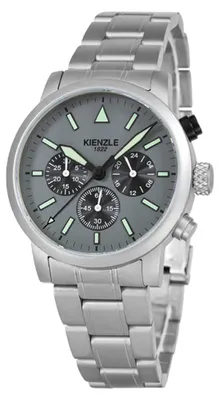 Produktbild von Kienzle Flieger Quarz Chronograph Armbanduhr Saphirglas 39 mm Grau