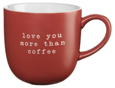 Produktbild von ASA Selection Hey! Henkelbecher Love you more than coffee 350ml
