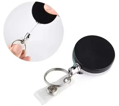 Immagine prodotto di Portachiavi con portabadge – Portachiavi estensibile – Portabadge – Portacarte con gancio – 1 pezzo – CHPN