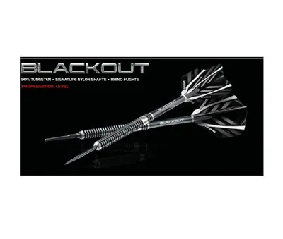 Zdjęcie produktu dla Winmau 1083-24, Zestaw akcesoriów do darta, Czarny, Tungsten (wolfram), Dorosły, Blackout, 508 mm