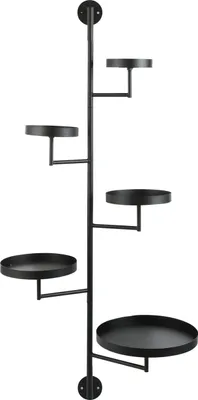 Produktbild von Mica Decorations Perry Wandregal - L36 x B30 x H120 cm - Metall - Schwarz