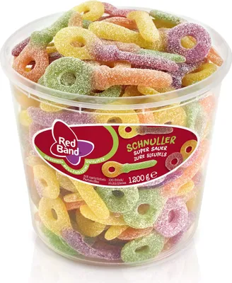 Obrázek produktu pro Red Band extra kyselé ovocné žvýkačky s cukrem 1200g