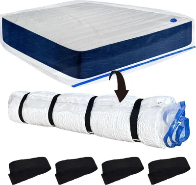 Obrázek produktu pro Vakuový pytel na matrace s 4 popruhy – vakuový pytel na matrace o rozměrech 80/90/100/130 x 200 cm