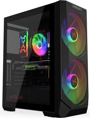 Obrázek produktu pro Krux Vortex - Tower - PC - Schwarz - ATX - micro ATX - Mini-ATX - Gaming - Multi